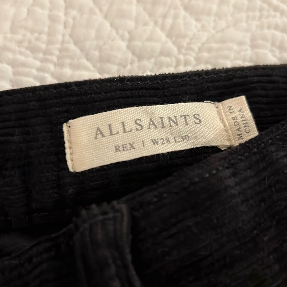 All Saints black corduroy pants 🔥